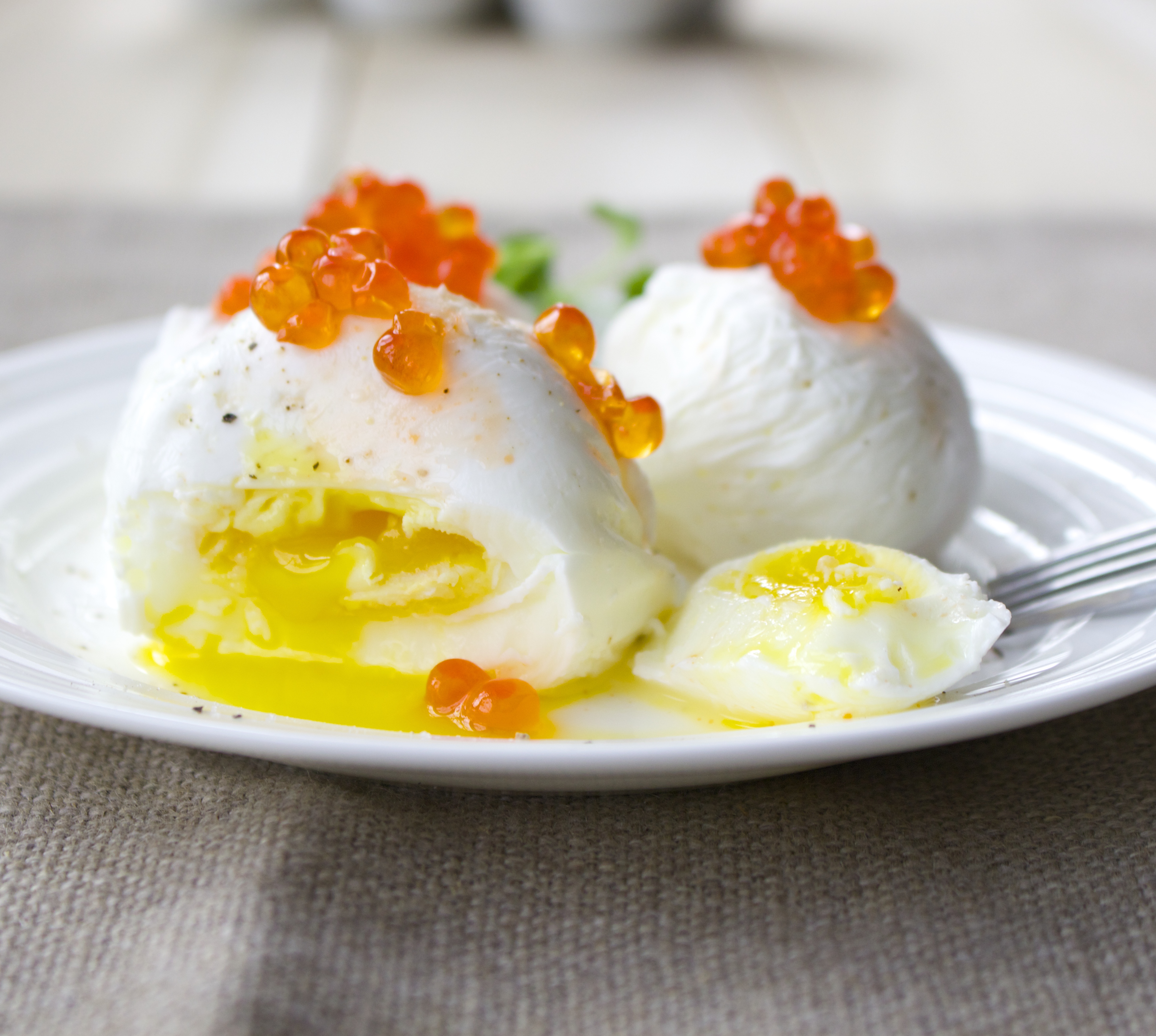 Poached Eggs with Salmon Roe | Beets & Bones