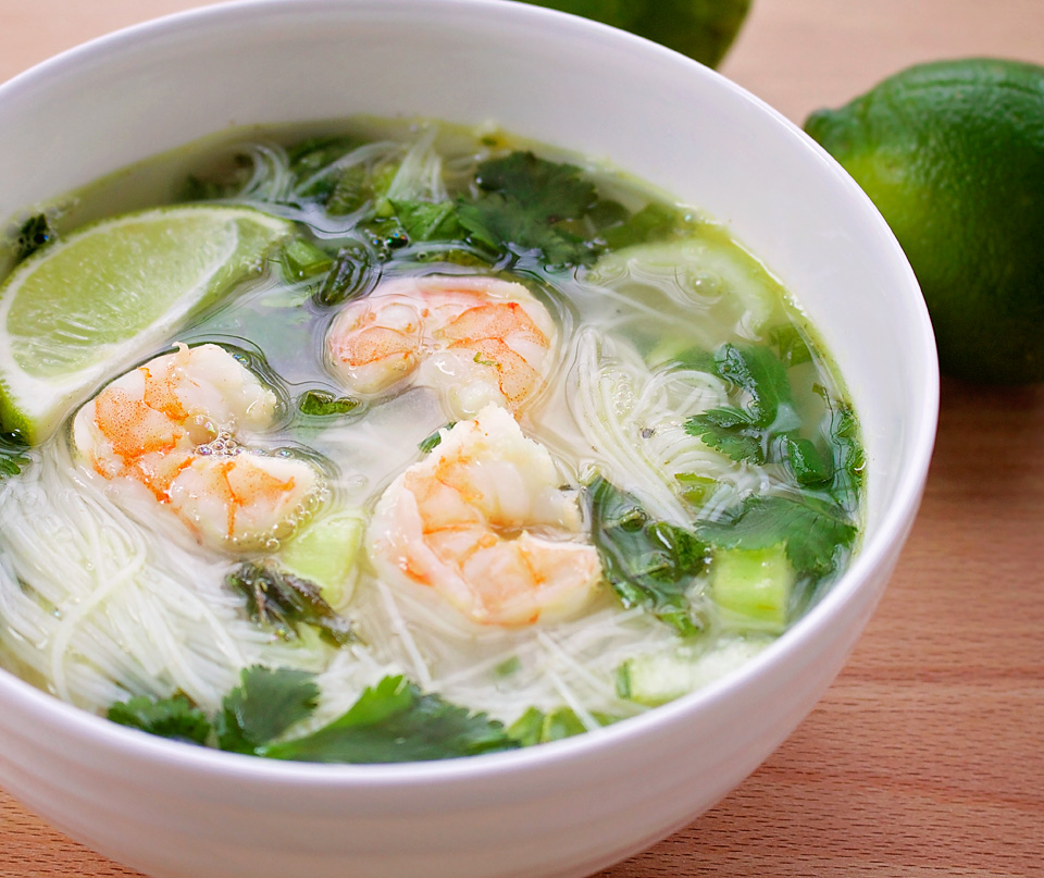 Spicy Chicken Noodle Soup With Lime and Ginger Recipe